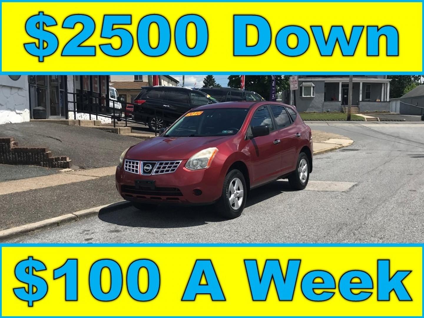 2010 Red /Gray Nissan Rogue S (JN8AS5MV0AW) with an 2.5 V4 engine, Automatic transmission, located at 577 Chester Pike, Prospect Park, PA, 19076, (610) 237-1015, 39.886154, -75.302338 - 2010 Nissan Rogue S: Only 124k miles, AWD, new PA inspection, great on gas, runs LIKE NEW! This vehicle comes inspected and has been given a bumper to bumper safety check. It is very clean, reliable, and well maintained. We offer a unique pay plan that is known for being the easiest and fastest f - Photo#0